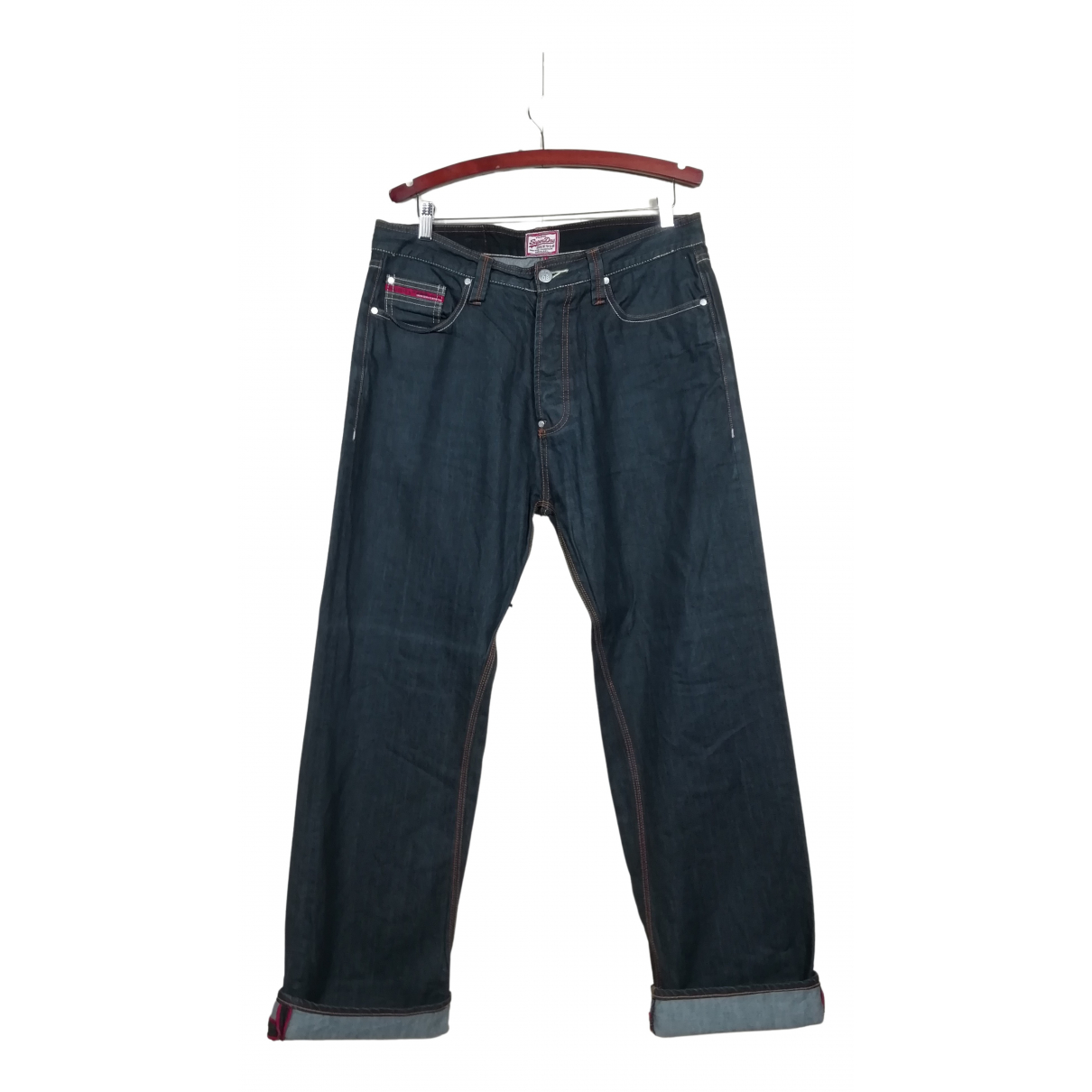 Straight jeans SUPERDRY Grey size 36 US 